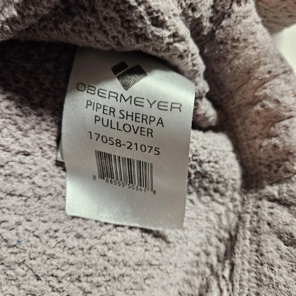 Obermeyer Piper Sherpa Pullover Womens Medium Half Zip Pink Winter Fleece - Picture 5 of 7